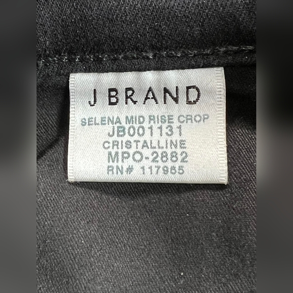 NWOT J BRAND $278 SELENA COATED MID RISE CROP BOOTCUT JEANS IN CRISTALLINE SZ 29 - Picture 6 of 6